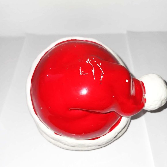 RARE Enesco Santa Cookie Jar 1980s | Glazed Porcelain | Hand-Painted | 10" Tall - Picture 13 of 14